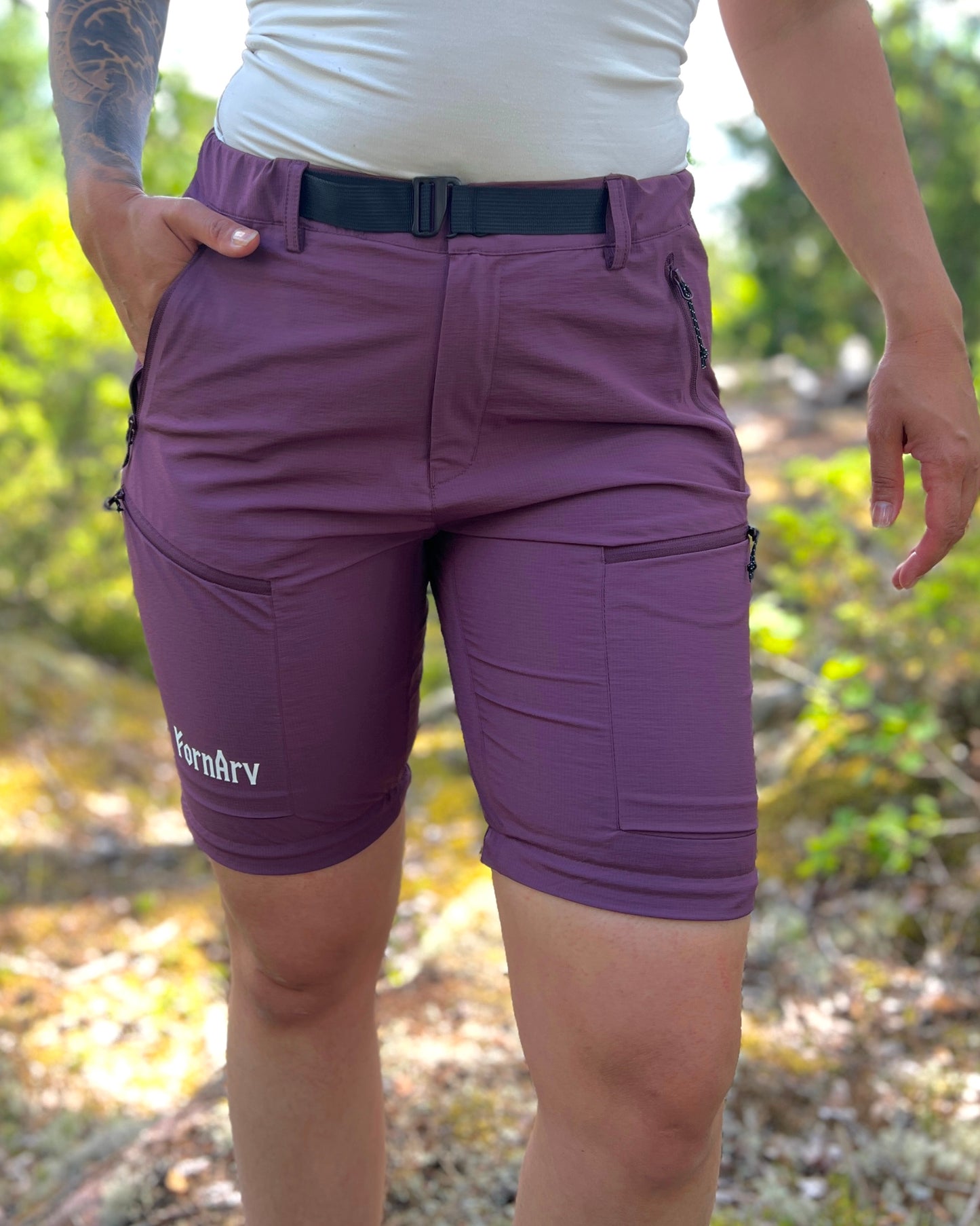 2 i 1 Outdoorbyxor - Lila -DAM