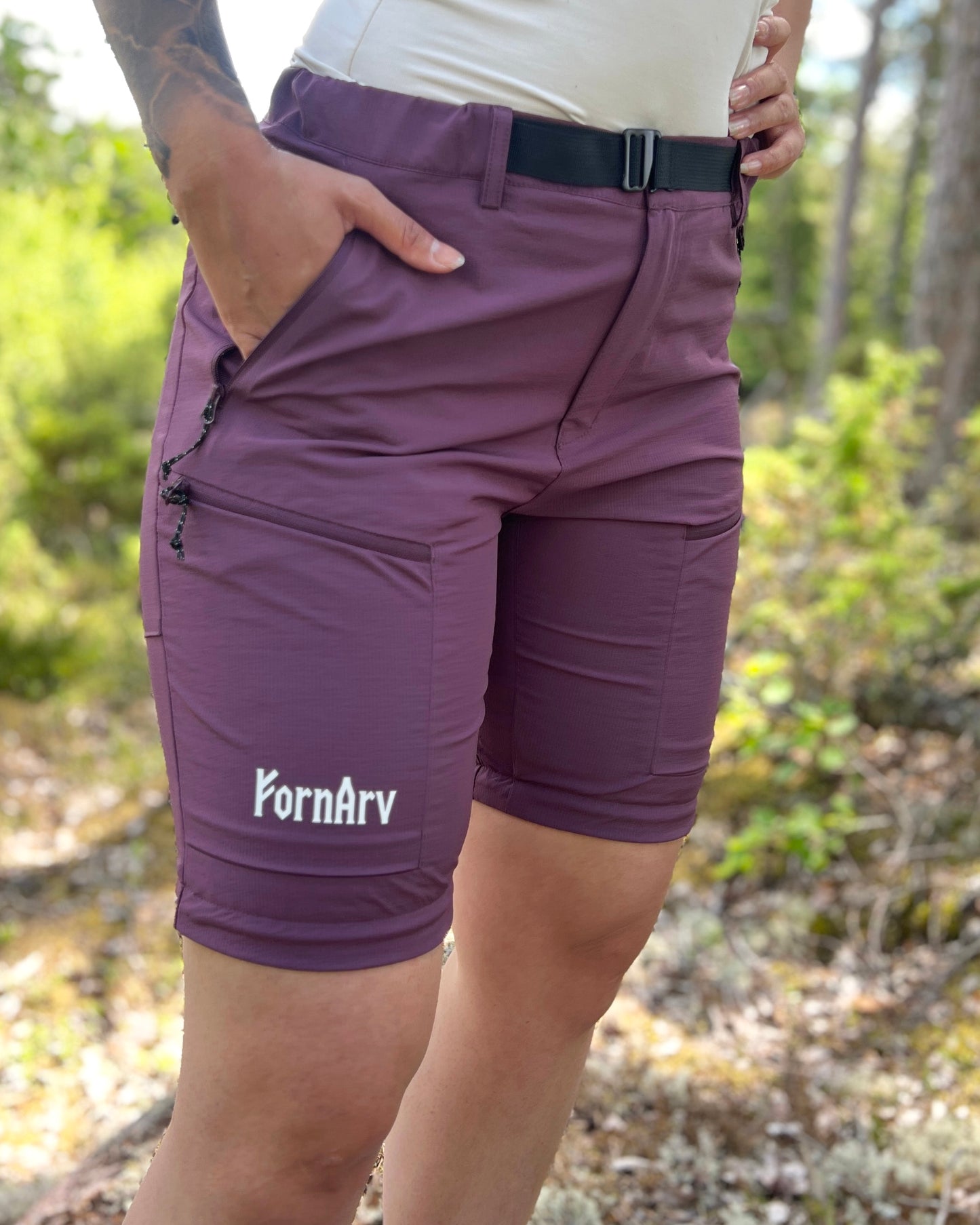 2 i 1 Outdoorbyxor - Lila -DAM