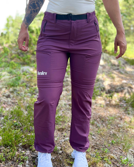 2 i 1 Outdoorbyxor - Lila -DAM