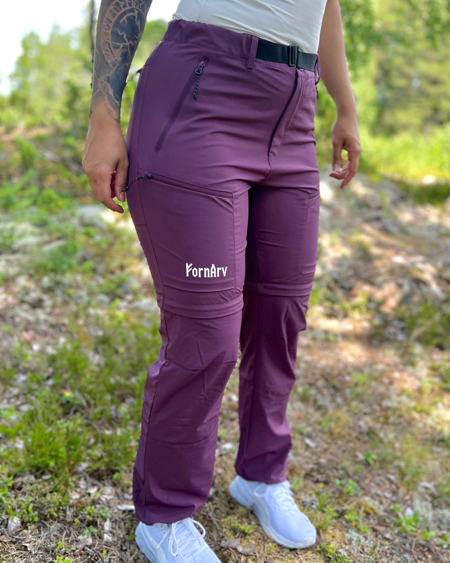 2 i 1 Outdoorbyxor - Lila -DAM