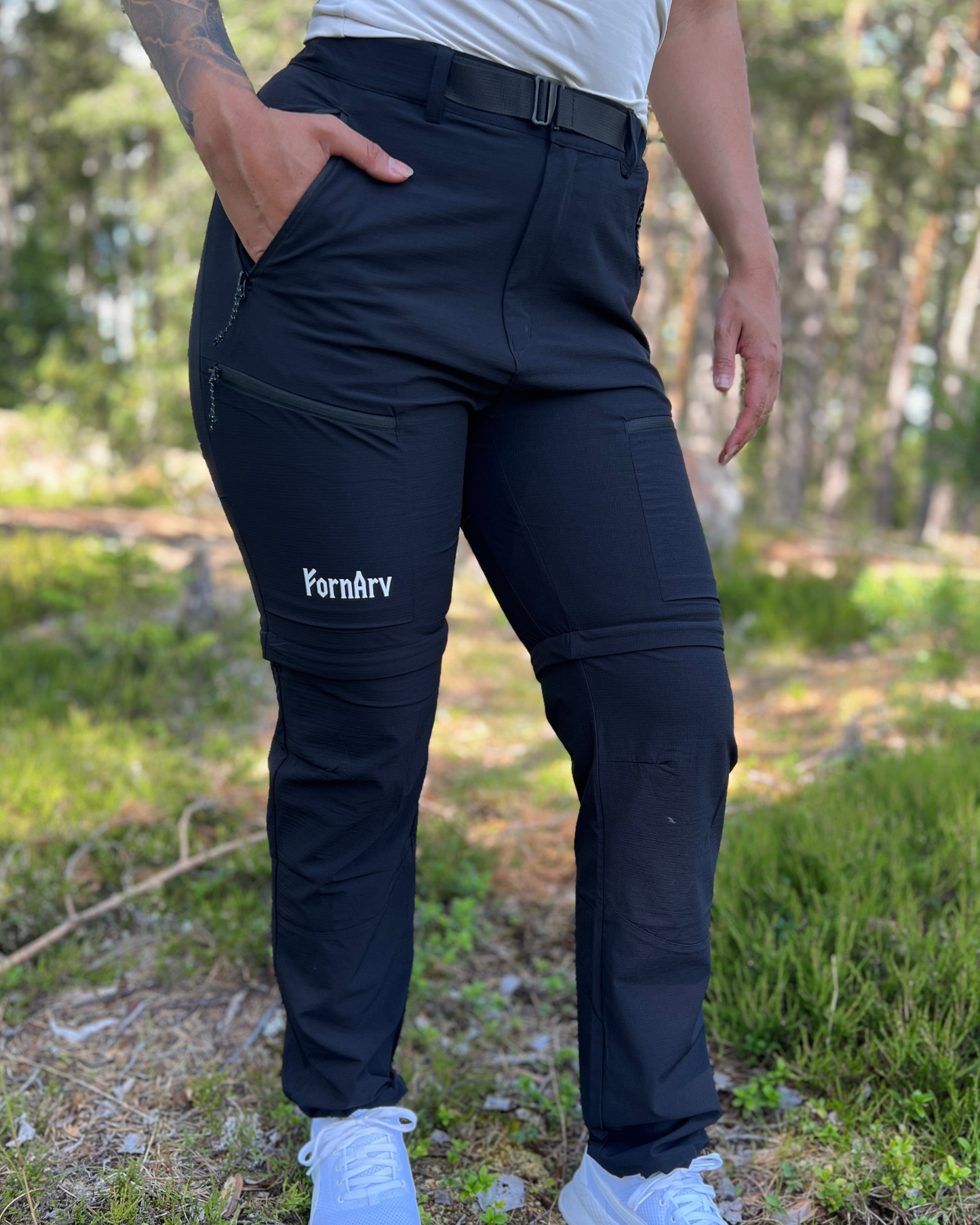2 i 1 Outdoorbyxor - Svart - DAM