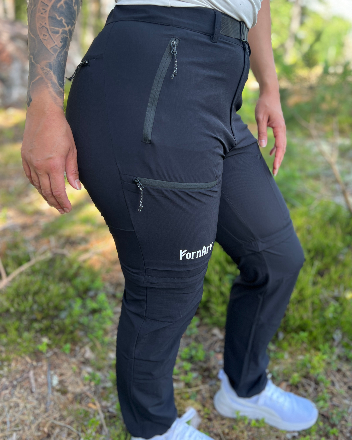 2 i 1 Outdoorbyxor - Svart - DAM