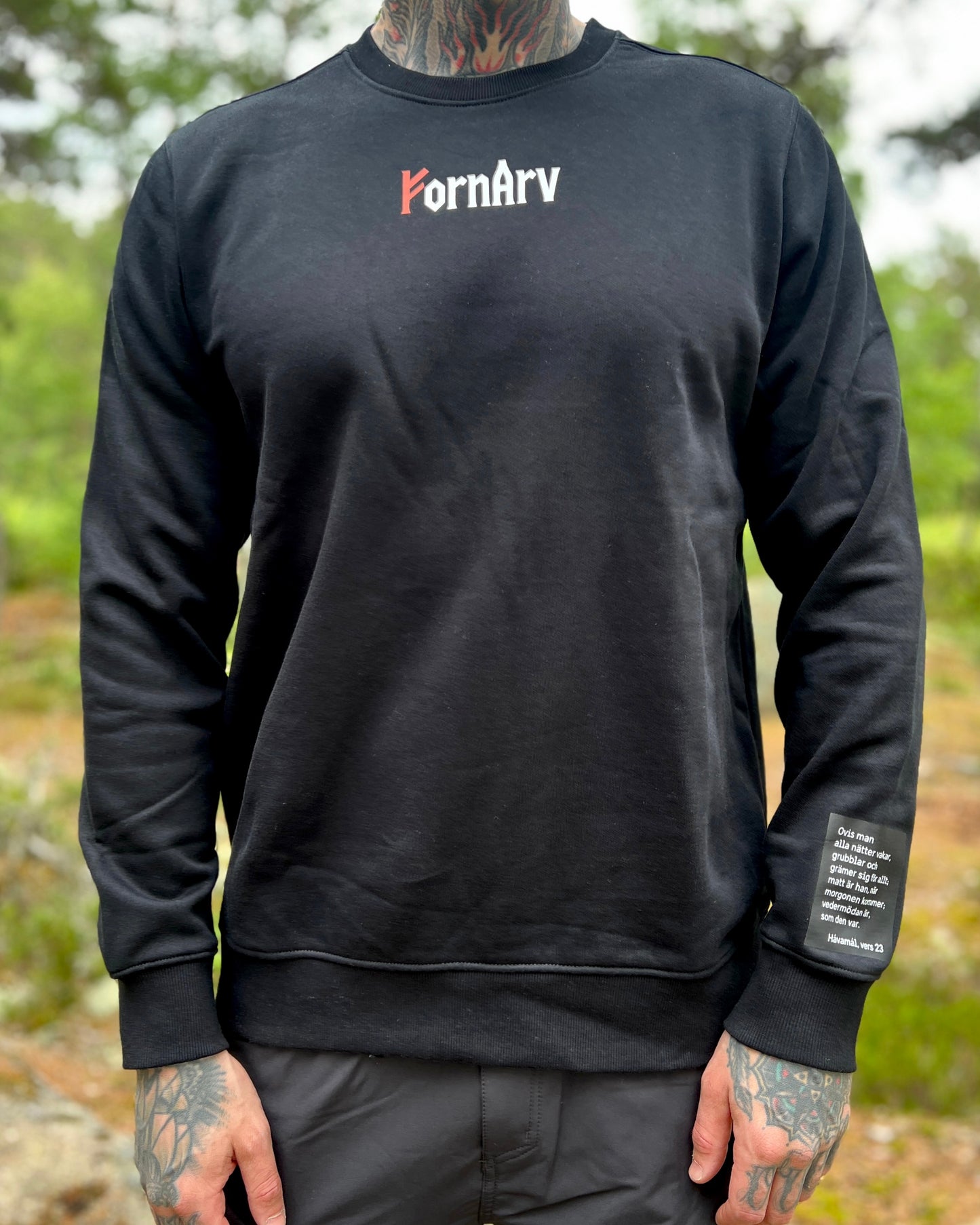 FornArv - Crewneck Svart - UNISEX